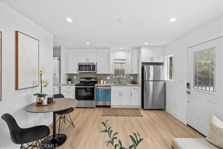 ADU kitchen and living room