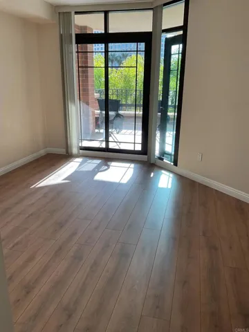 Bedroom with patio doors to terrace
