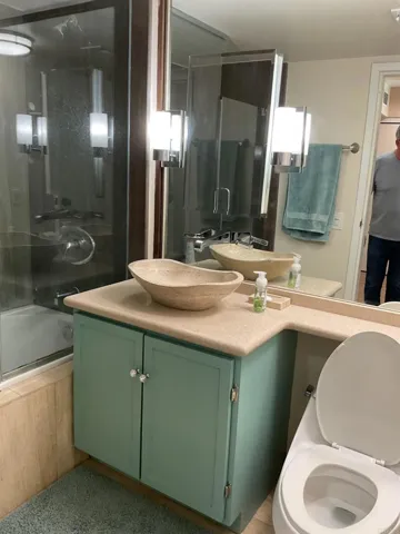 bathroom with new fittings and shower valve