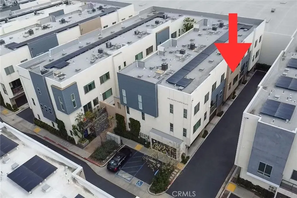 Drone shot of the 2 car garage location.