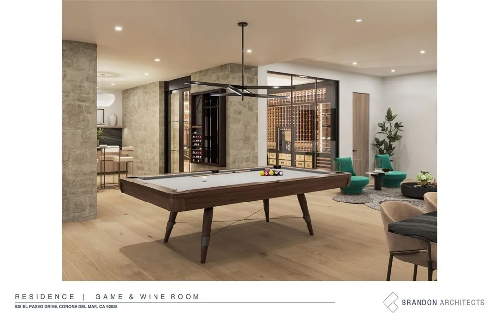 Rendering - Table Games Area & Wine Room