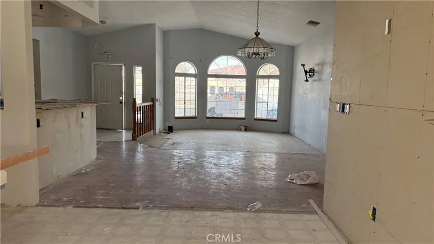 View of living room from kitchen