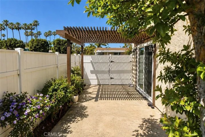 Private backyard with patio