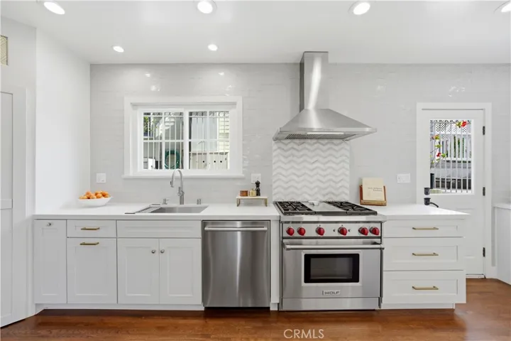Kitchen blends modern cooking needs with a timeless design.