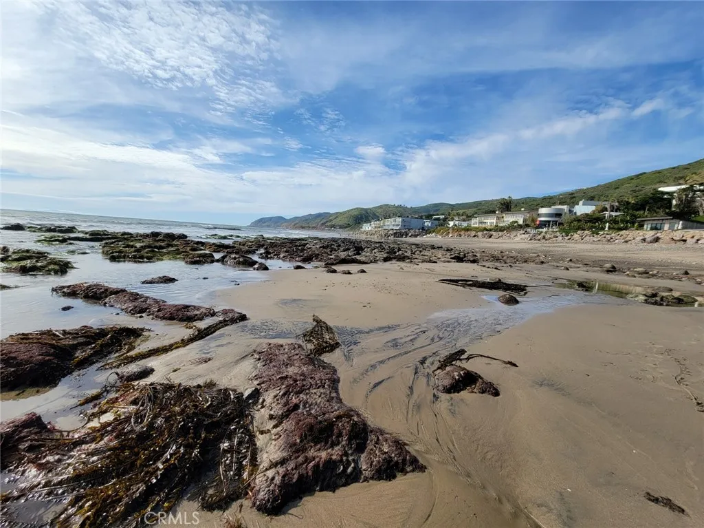 Low tide at private beach