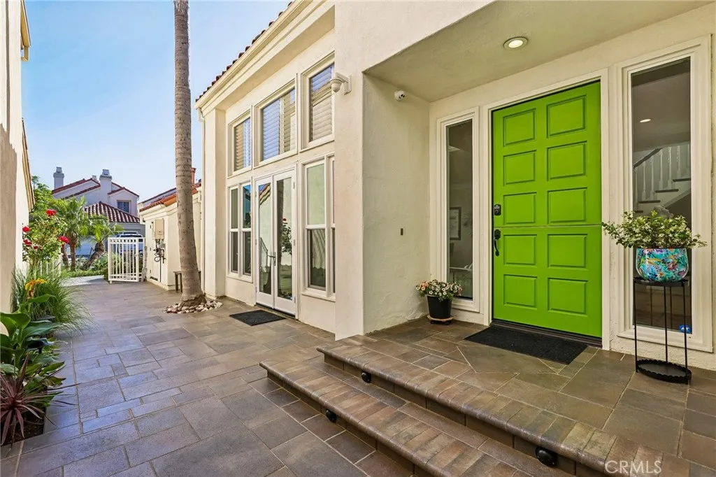 Elegant entry with custom pavers.