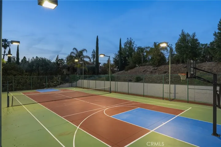 Lighted sports court