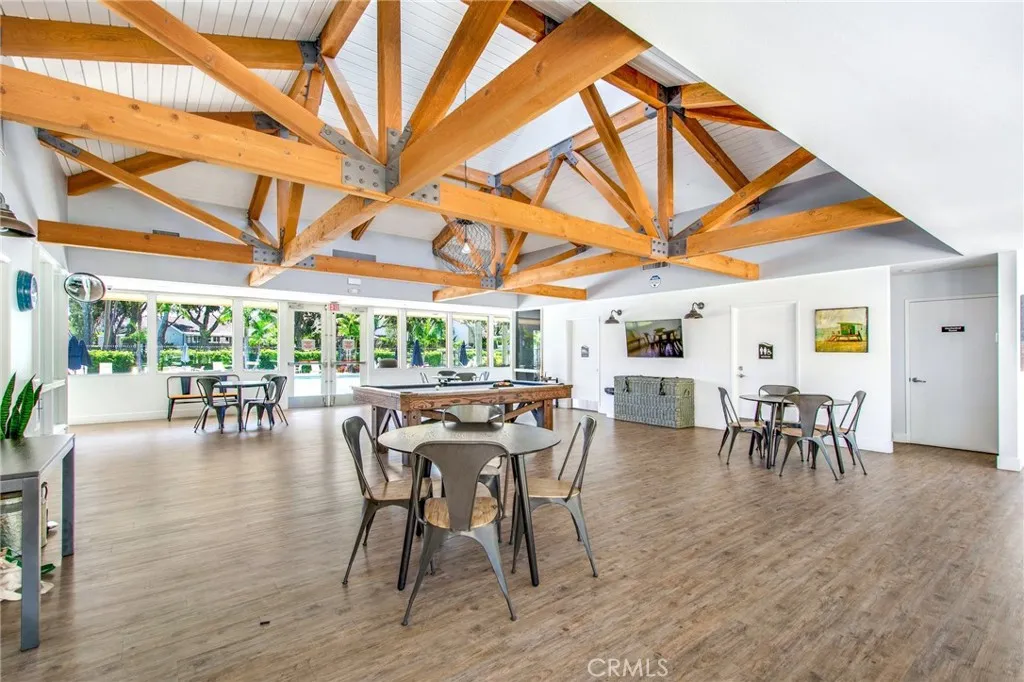 The newly remodeled clubhouse (1) includes beautiful, vaulted ceiling, natural light flooding in and plenty of seating space to sit and relax or conduct meetings.