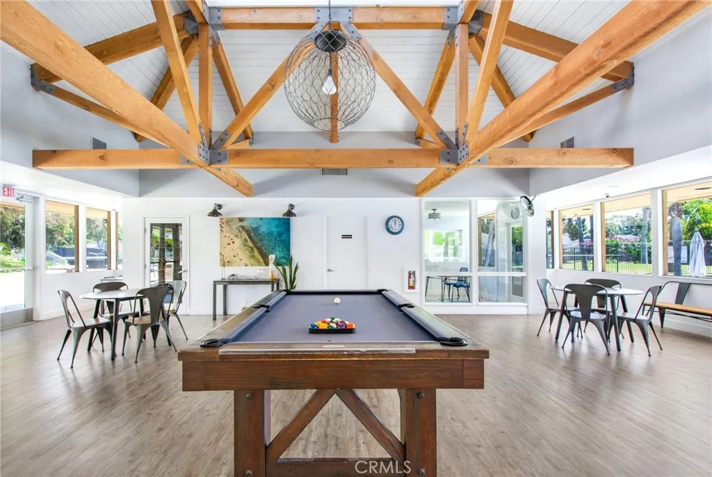 The newly remodeled clubhouse (1) includes beautiful, vaulted ceiling, natural light flooding in and plenty of seating space to sit and relax or conduct meetings. Also including billiards table.