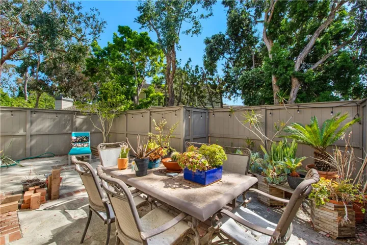 Another view of private back patio.