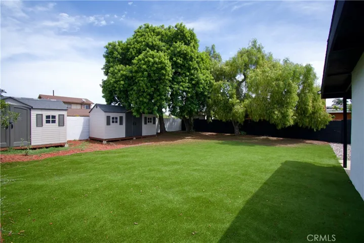 Huge backyard with Extra storage shed
