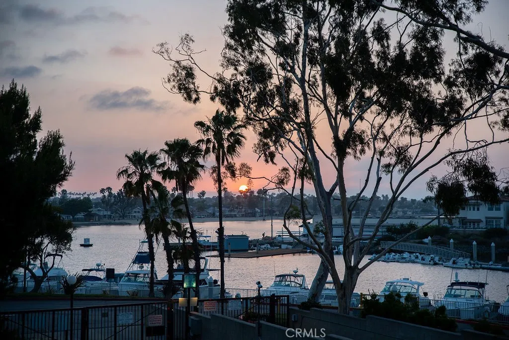 Sunset views from the balcony at 5203 Marina Pacifica Dr South
