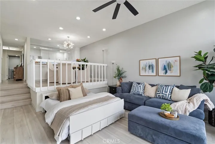 Motorized guest bed disappears back under the dining room