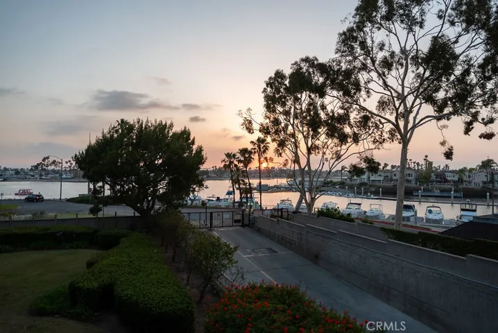 Sunset views from the balcony at 5203 Marina Pacifica Dr South