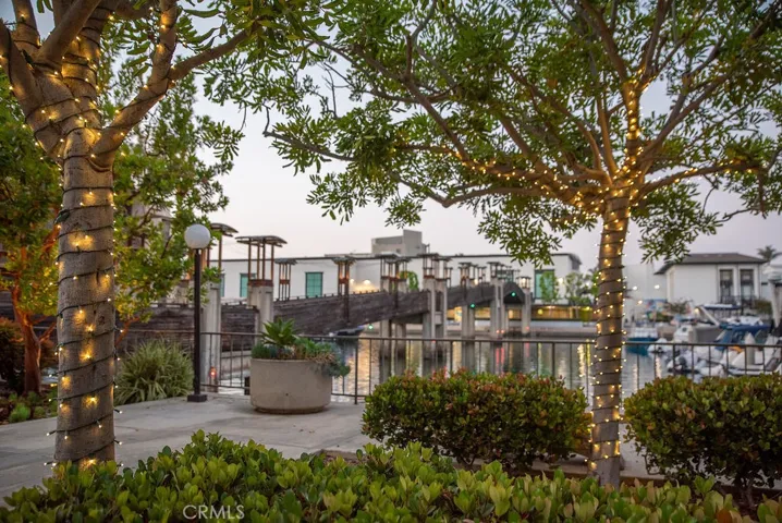 Community footbridge only accessible to Marina Pacifica Residents