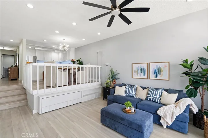 Living area with hidden guest bed