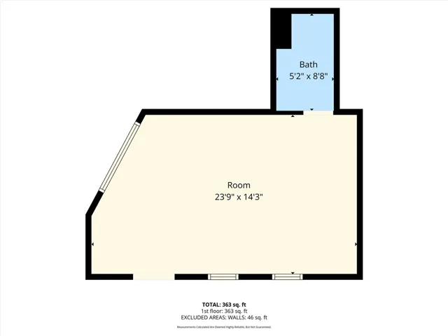 Studio apartment floorplan
