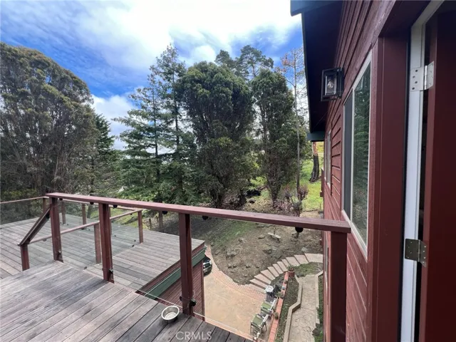 From main living area deck looking out over driveway to the southeast