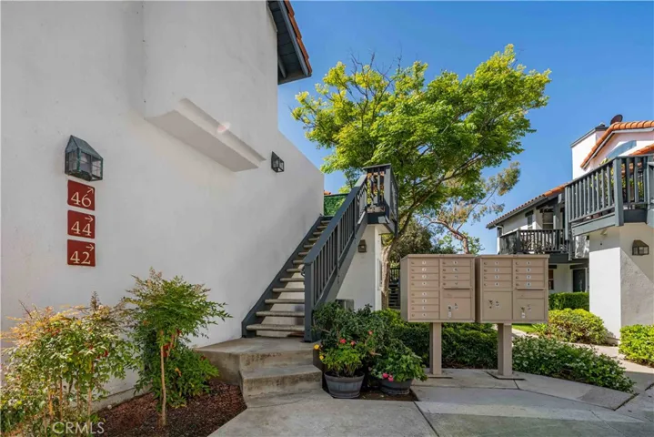 Stairway to Upstairs Patio and Front Entry