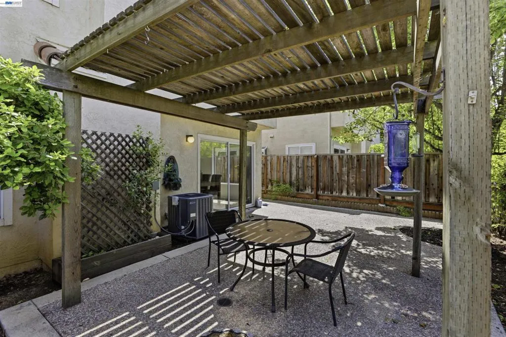 relaxing covered patio