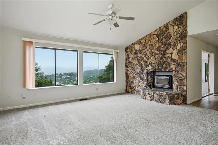 Living area has large windows for the panoramic views.