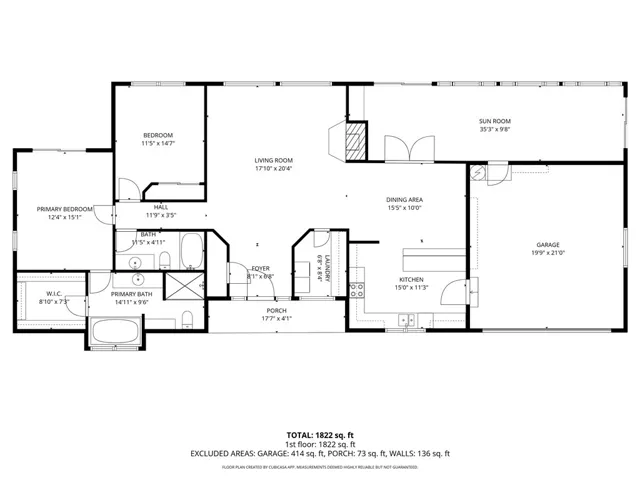 Approximate floor plan.
