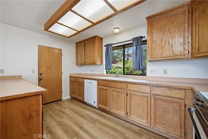 Garage opens directly into kitchen.