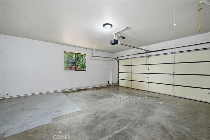Large garage.