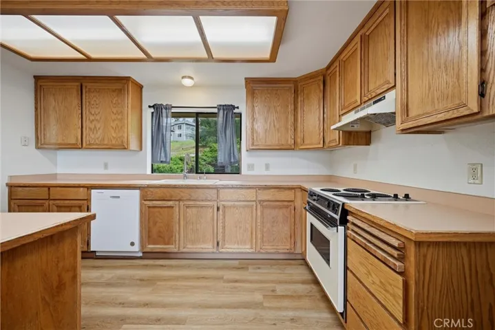 Lots of cabinets and counter space.