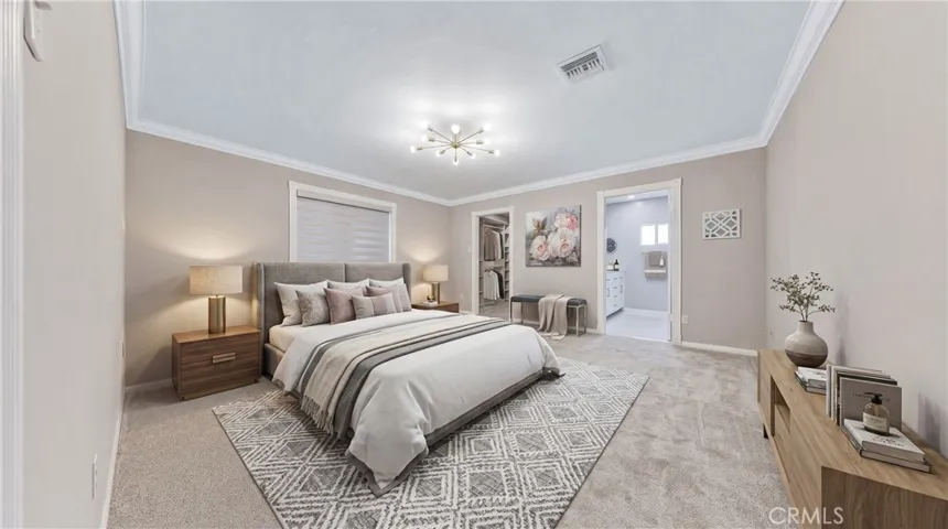 upstairs master with virtual staging