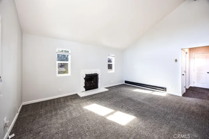 Fireplace for insert, adds charm.