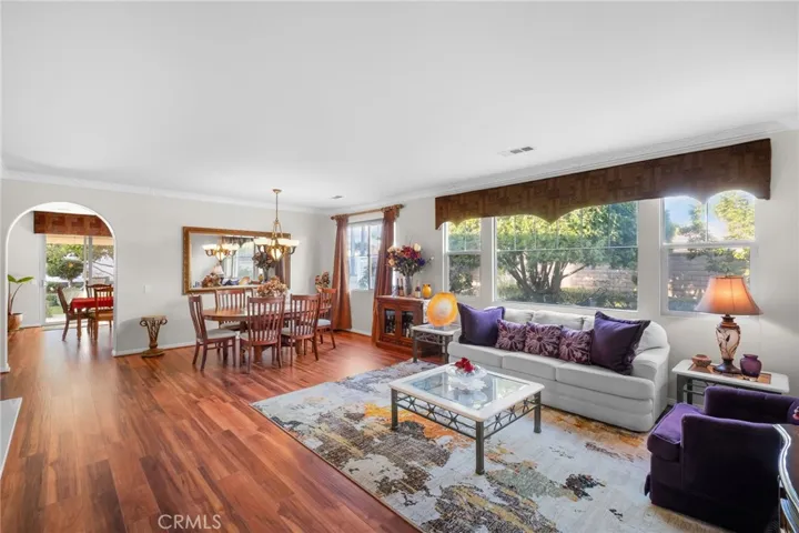 Living/Dining Room with lots of Natural light.