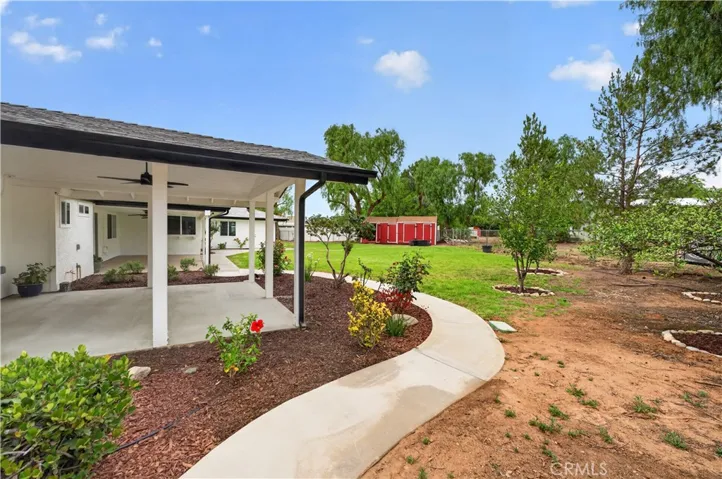 Walking path around the entire property