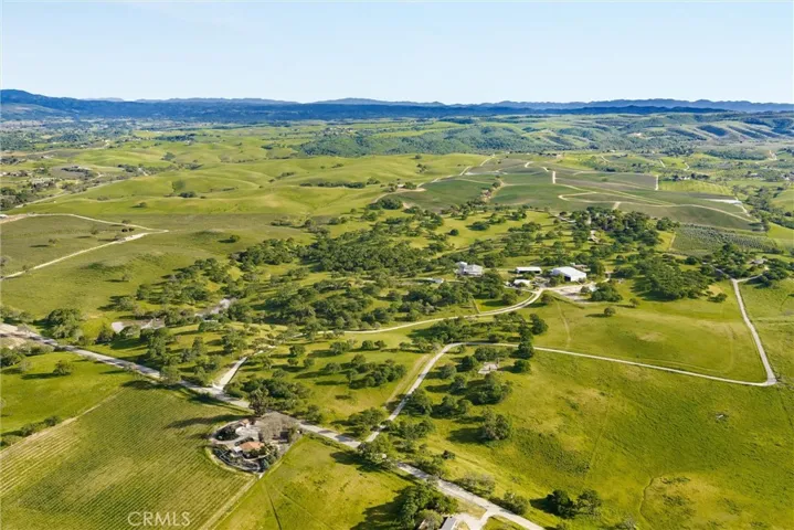 High aerial view looking south