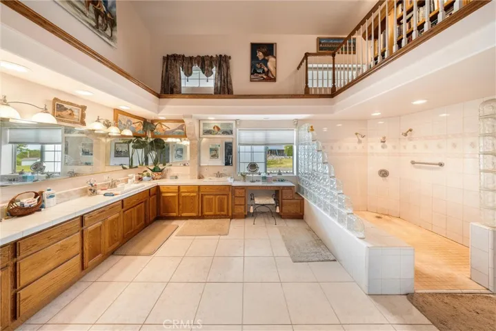 Large primary bathroom with walk-in shower