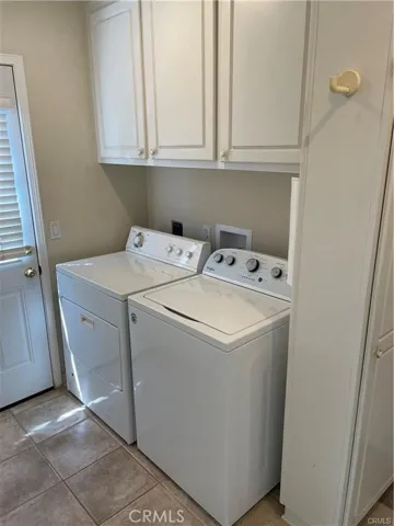 Washer and dryer in the laundry area