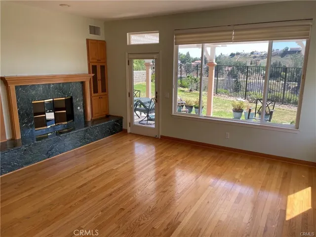 Family room with access to back yard