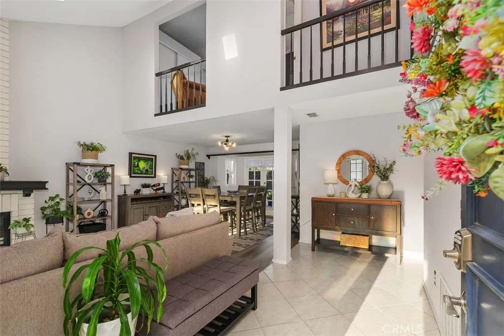 Warm and bright entry.
