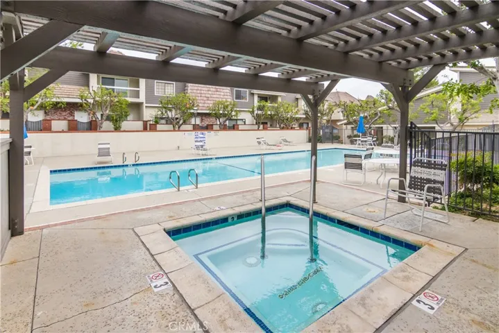 Spa overlooking the pool.