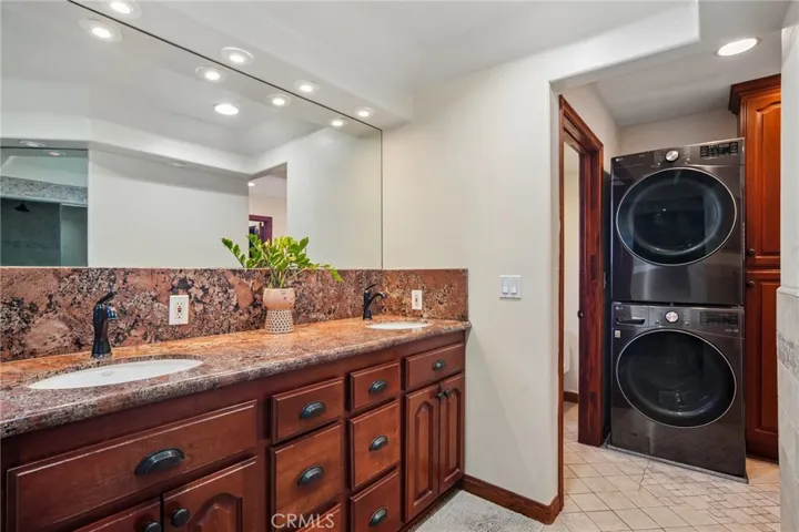 Convenient upstairs laundry