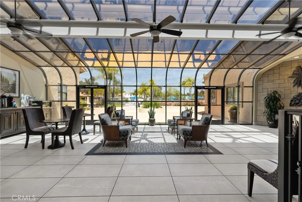 Clubhouse atrium.