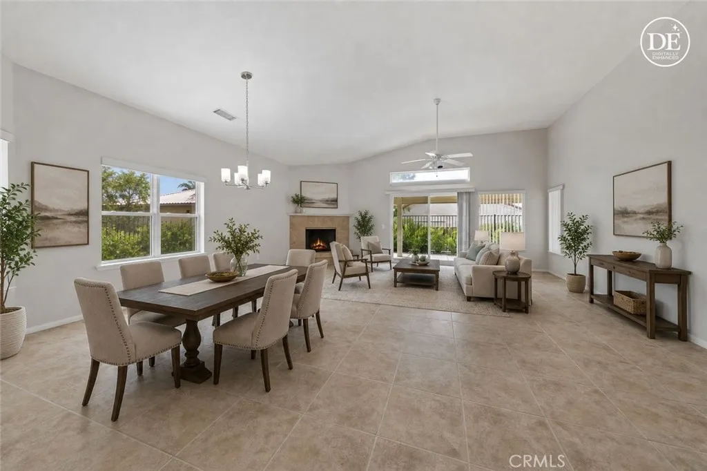 Great room, virtually staged.