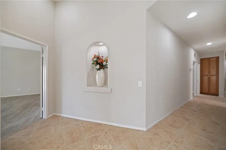 Look at this great lighted display niche in your great room.