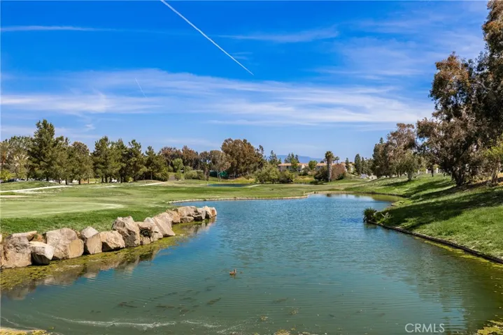 A serene pond inside the community.