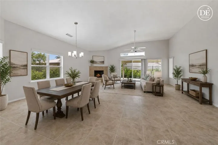 Great room, virtually staged.