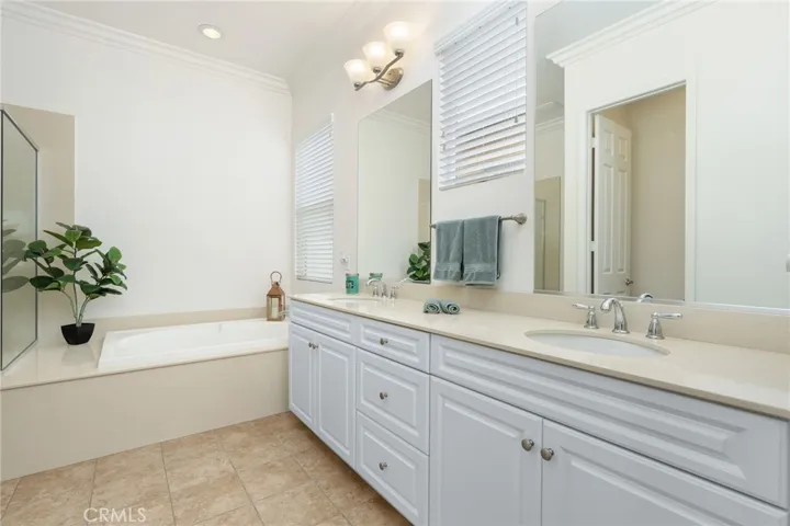 Primary Bath includes two vanity sinks