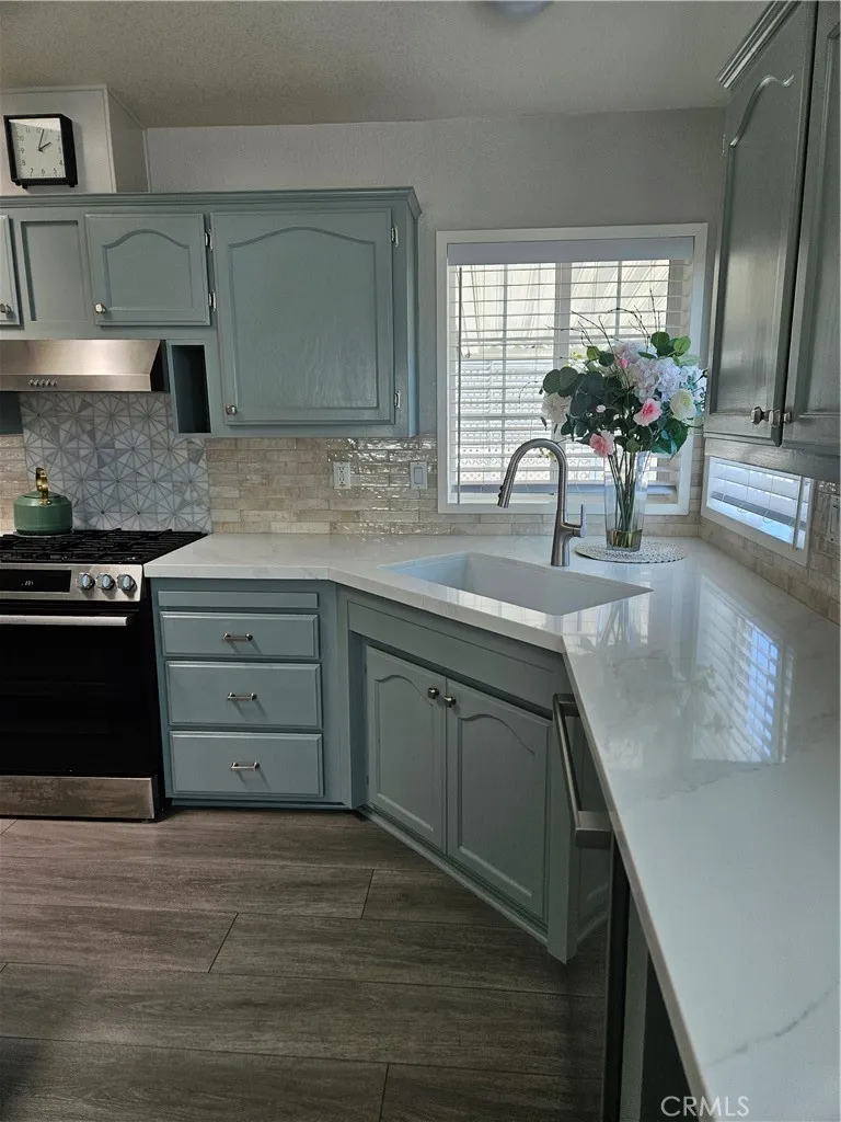 Kitchen counter and cabinets