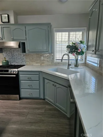 Kitchen counter and cabinets