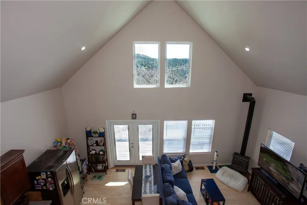View of living space from second floor