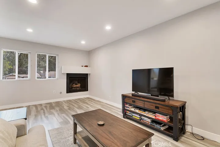 Living room with fireplace